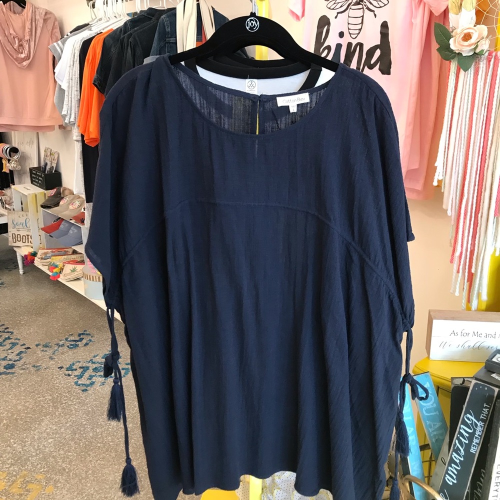Navy blue flowy tunic